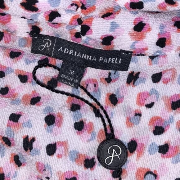 Adrianna Papell Tie Neck Ruffle Sleeve Blouse - M - Picture 7 of 9